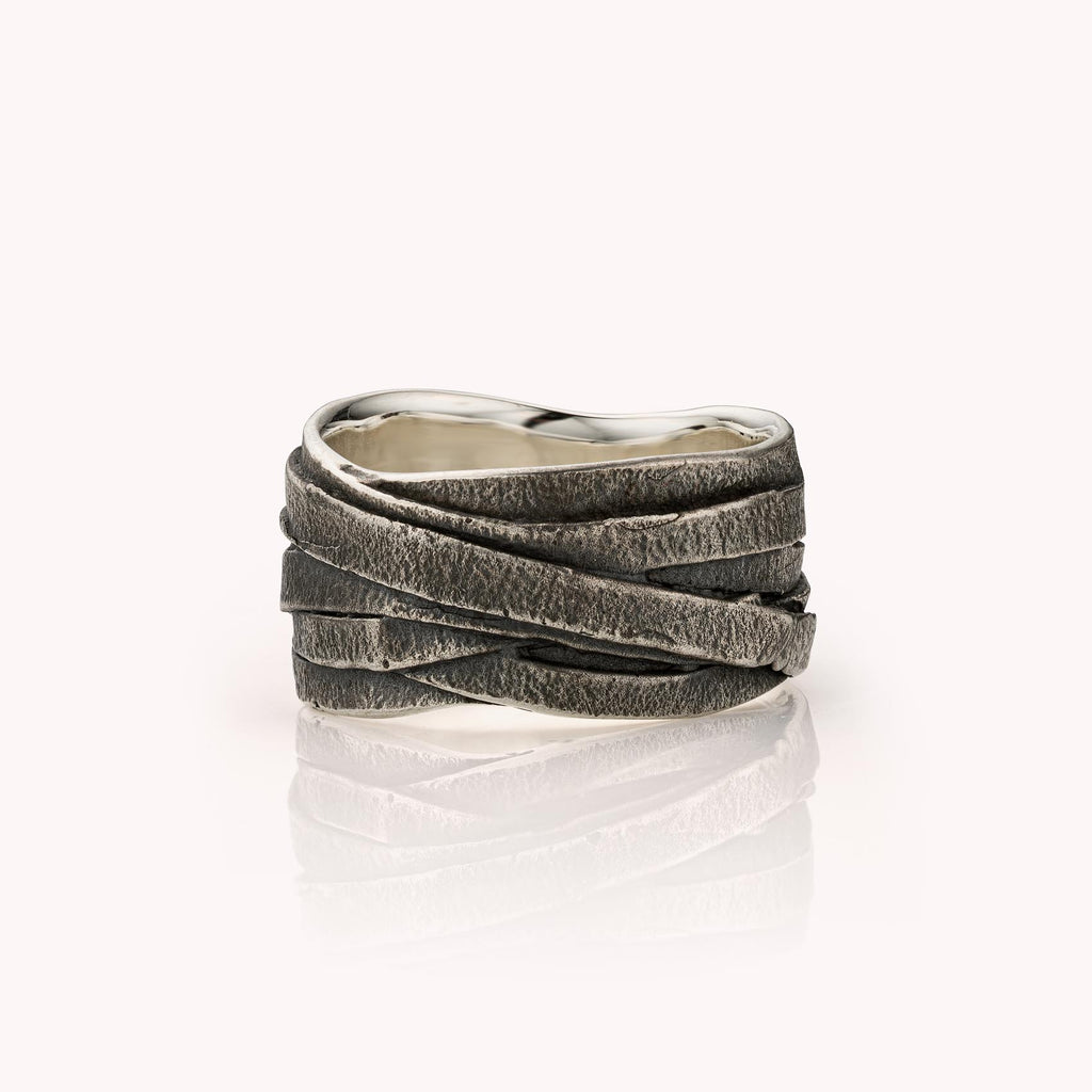 wikkel ring in zilver