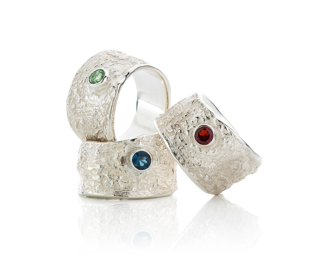 zilveren ring met edelsteen