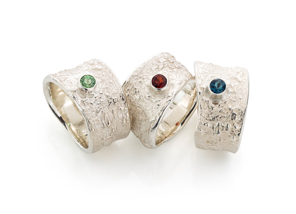 zilveren ring met edelsteen