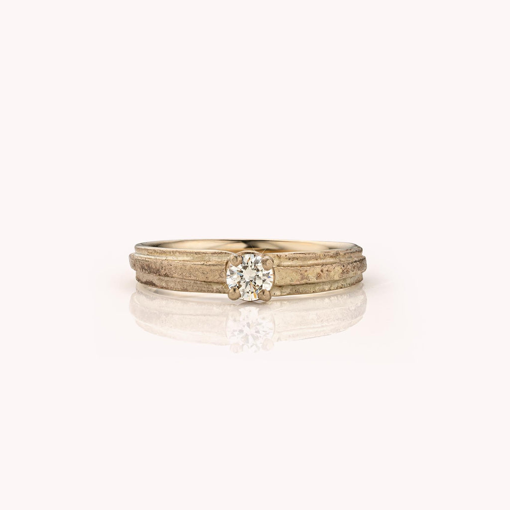 gouden ring solitair met diamant