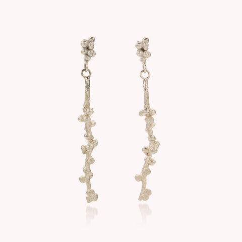 bolletjes oorhangers in zilver