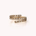 gouden ring driedubbele band met diamant